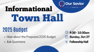 Town Hall (Budget) @ Fellowship Hall, Door #3